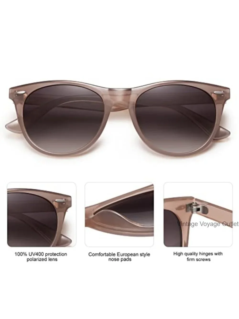 Polarized Sunglasses UV400 TAC Plastic Frame Oval Wrap Around Unisex